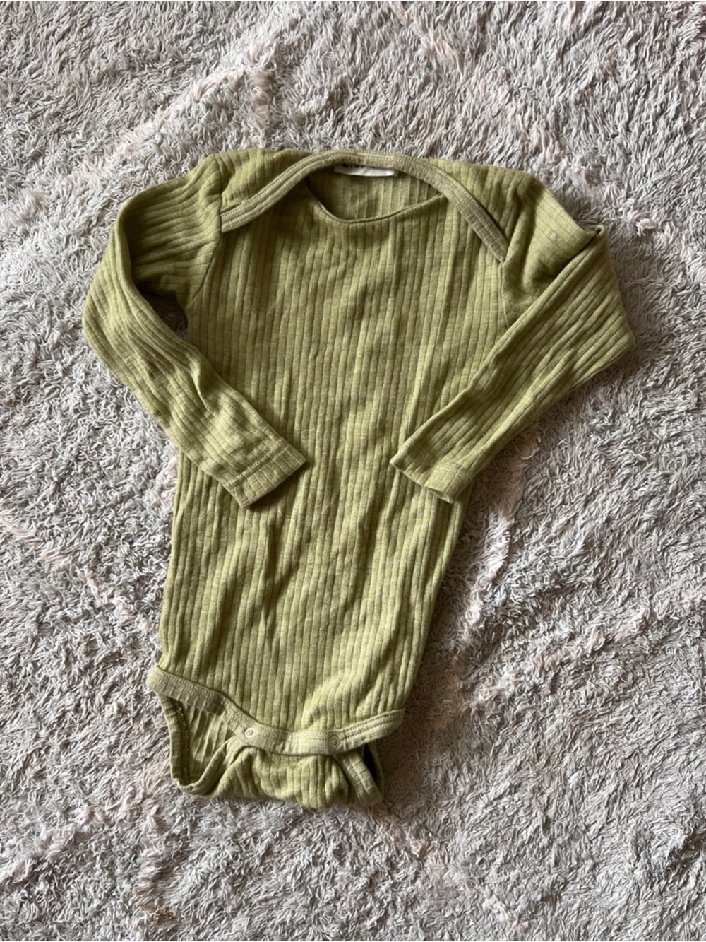 Mini lila wool and cotton onesie